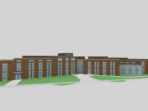 Dies ist ein Modell einer Schule in Kanada 3D Modell