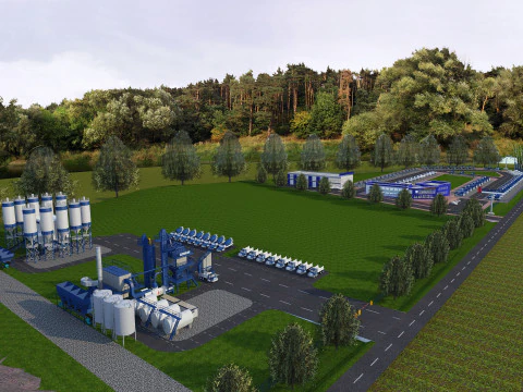 Concrete plantplants SCENE MODELS 3D Model