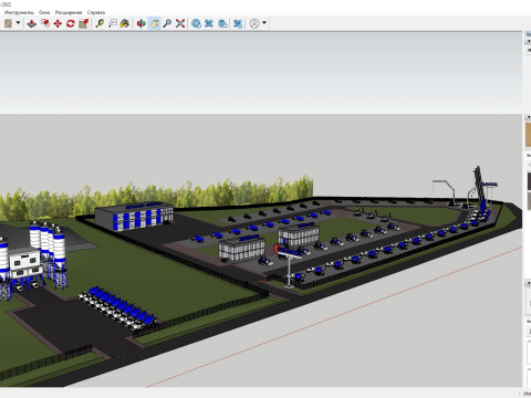 Concrete plantplants SCENE MODELS 3D Model