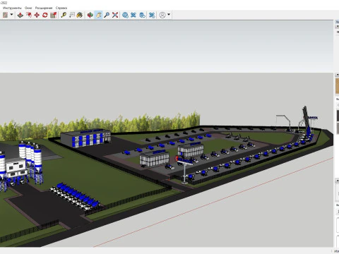 Concrete plantplants SCENE MODELS 3D Model