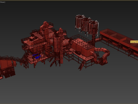 Concrete plantplants SCENE MODELS 3D Model