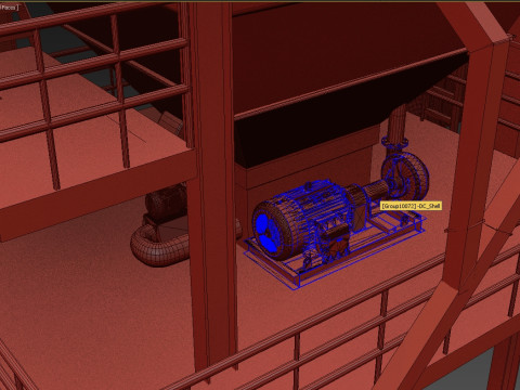 Concrete plantplants SCENE MODELS 3D Model