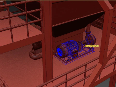 Concrete plantplants SCENE MODELS 3D Model