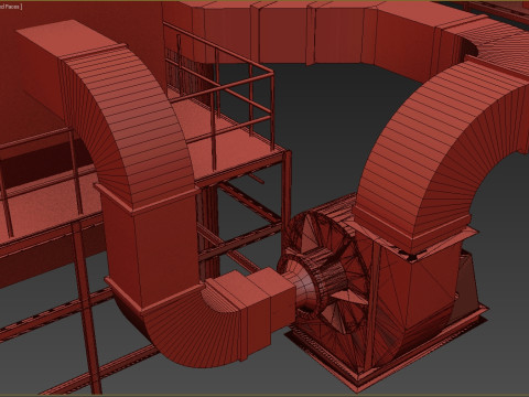 Concrete plantplants SCENE MODELS 3D Model