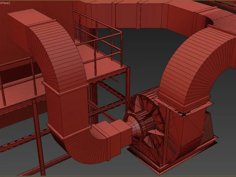 Concrete plantplants SCENE MODELS 3D Model