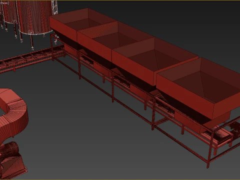 Concrete plantplants SCENE MODELS 3D Model