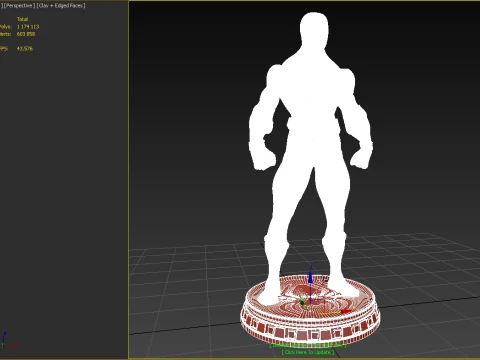 A stylized superhero 3D Model