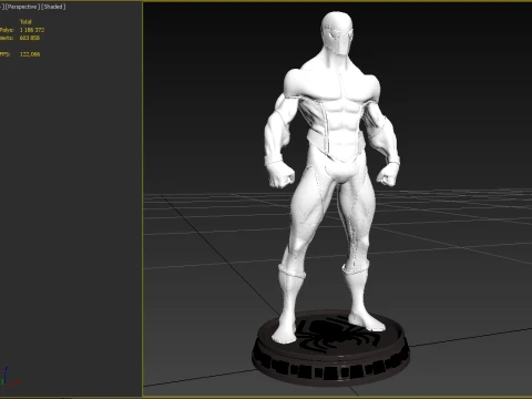 A stylized superhero 3D Model