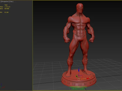 A stylized superhero 3D Model
