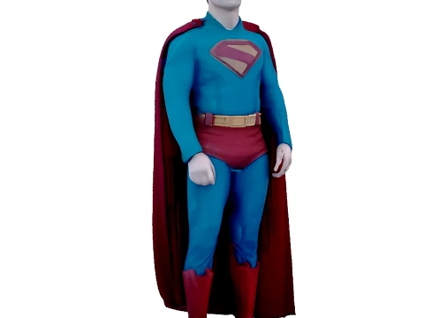 &Ccedil;izgi film s&uuml;per kahraman karakteri 3D Model