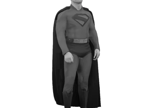 Cartoon Superhero Character 3D Model