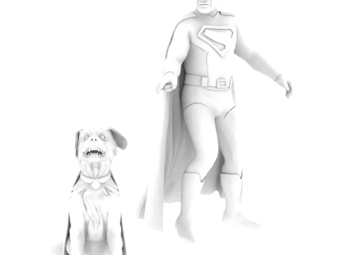 The Superman 2025 and Krypto the Superdog 3D Model