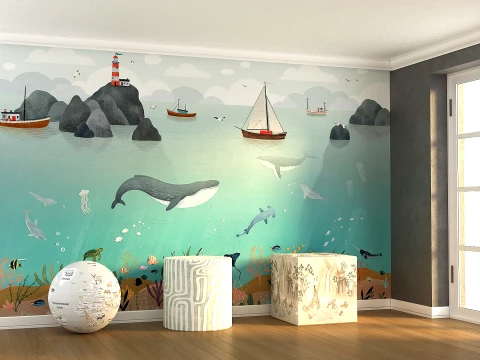 Designer wallpaper 02 - Childrens 3D Model