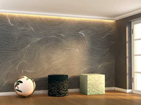 Designer wallpaper 03 3D Model