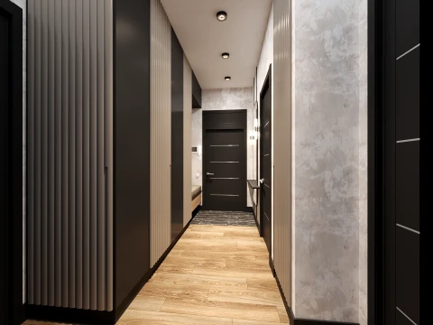 Modern Apartment Interior Visualization Set 3D Model
