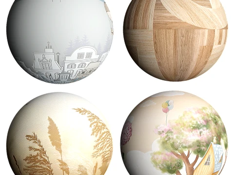 Designer wallpapers 13 Childrens ----- 13- PRO 3D Model