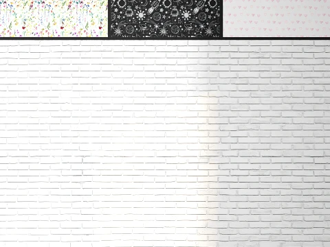 Designer wallpaper 20 Living room 3Dモデル