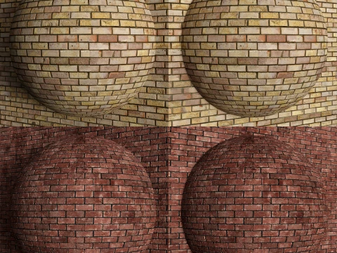 Decorative brick No1 2 material 4K 3D Модель