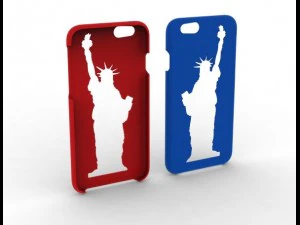 custodia per telefono statua della libert&agrave; per iphone 6 - 6s Modello di stampa 3D