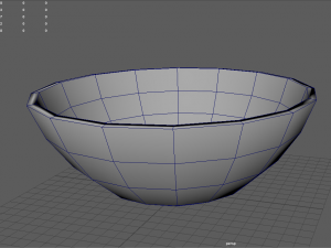 simple dark wood bowl 3D Модель