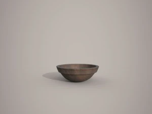 dark wood rimmed bowl 3D Model