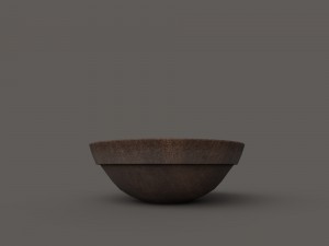 dark wood rimmed bowl 3D Model