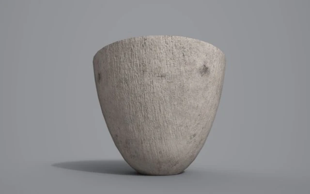tall white wood bowl 3D Model .c4d .max .obj .3ds .fbx .stl .blend