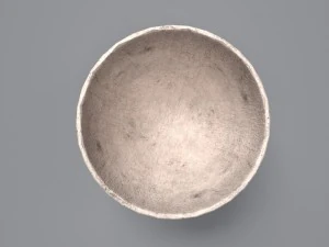 tall white wood bowl 3D Model