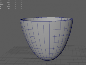 tall white wood bowl 3Dモデル