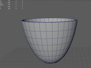tall white wood bowl 3D Model
