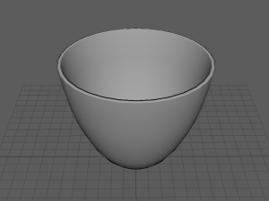 tall white wood bowl 3Dモデル
