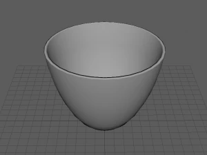 tall white wood bowl 3D Model