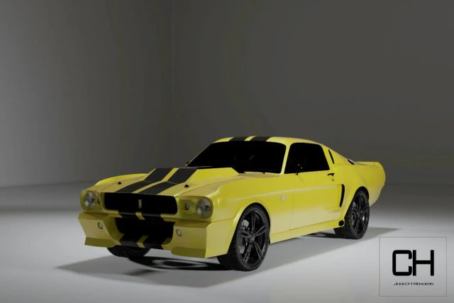 ford mustang shelby gt500 1967-eleanor 3D Model .c4d .max .obj .3ds .fbx .stl .blend 