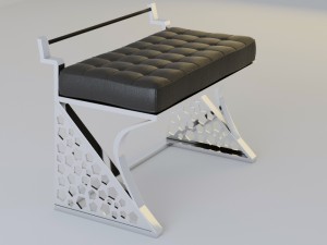 modern chair capitone 3D Model
