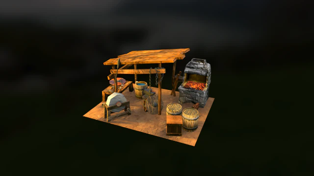 street forge 3D Model .c4d .max .obj .3ds .fbx .stl .blend