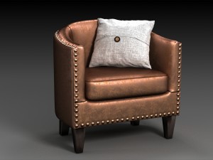 harlow arm chair Model 3D