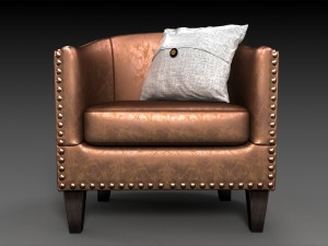 harlow arm chair Modello 3D