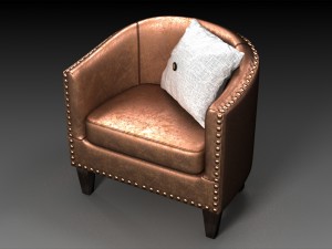harlow arm chair Modello 3D
