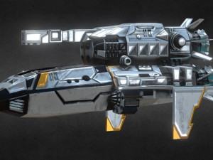 spaceship 27-zx pbr Model 3D