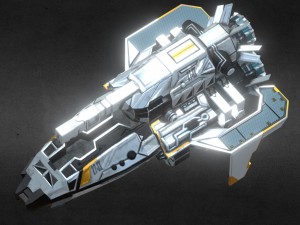 spaceship 27-zx pbr Model 3D