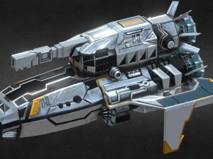 spaceship 27-zx pbr Modello 3D