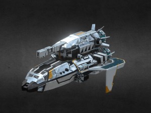 spaceship 27-zx pbr Model 3D
