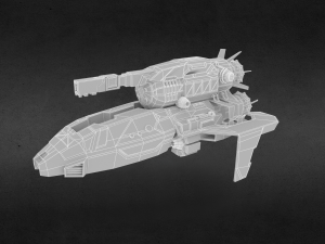 spaceship 27-zx pbr Model 3D