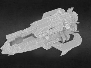 spaceship 27-zx pbr Model 3D