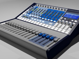 digital studio mixer 3D Model