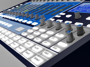 digital studio mixer 3D Model