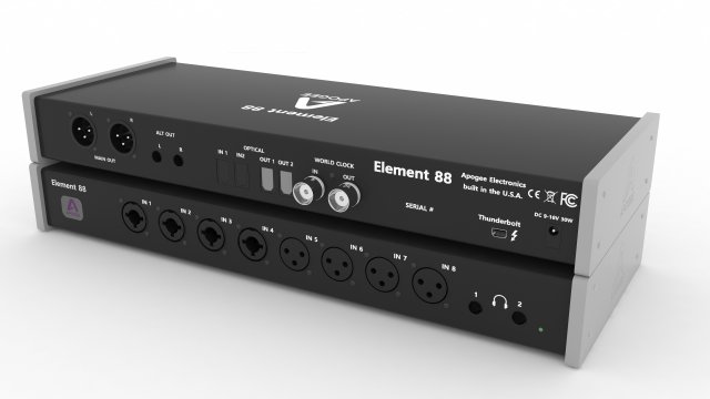 apogee element 88 thunderbolt audio interface 3Dモデル .c4d .max .obj .3ds .fbx .stl .blend 
