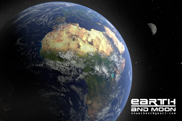 earth and moon 3D Model .c4d .max .obj .3ds .fbx .stl .blend 