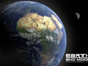 terra e lua Modelo 3D