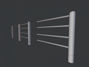 seamless road fences 3Dモデル